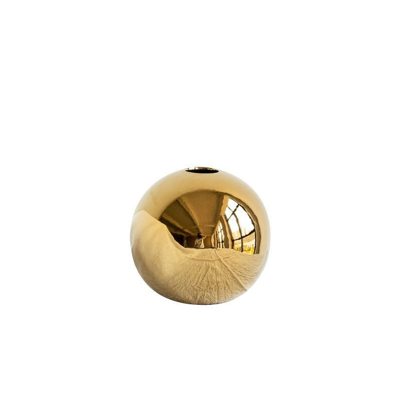 Golden Ball Ceramic Vase