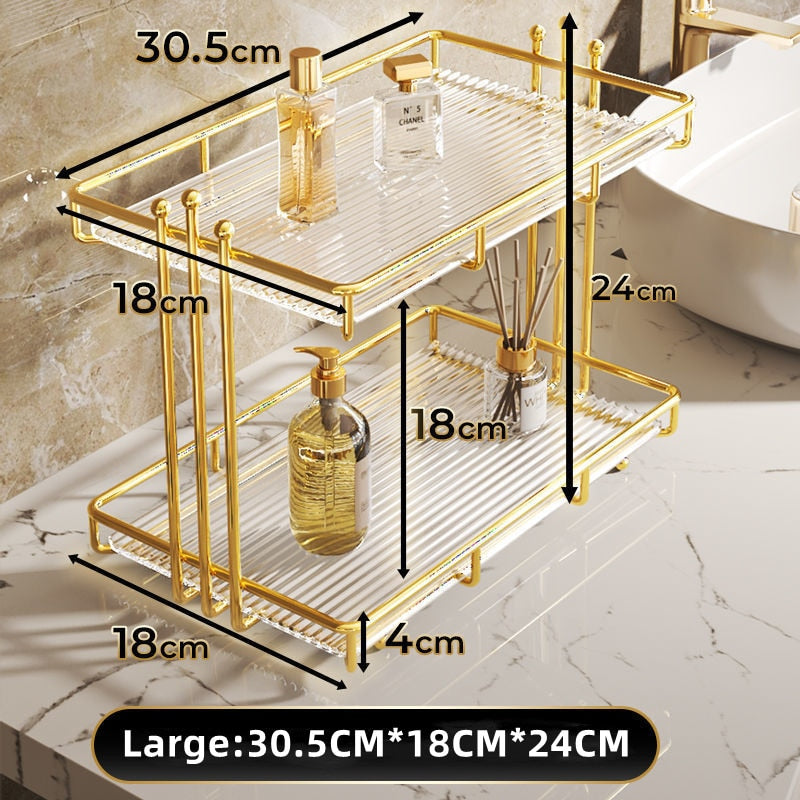 Golden Acrylic Beauty Organiser