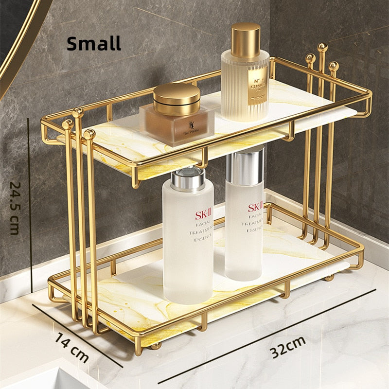 Golden Acrylic Beauty Organiser