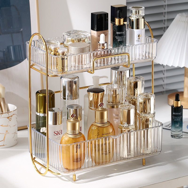 Golden Acrylic Beauty Organiser