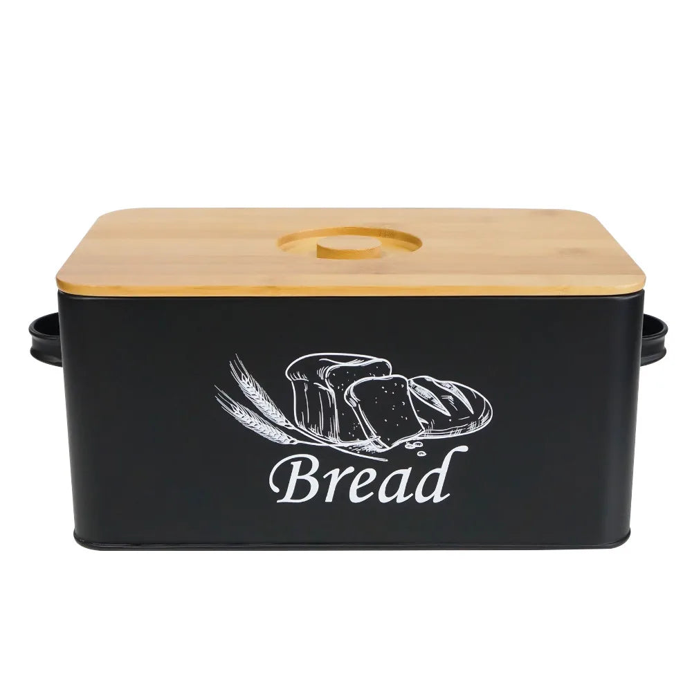 Bread Bin With Bamboo Cutting Board