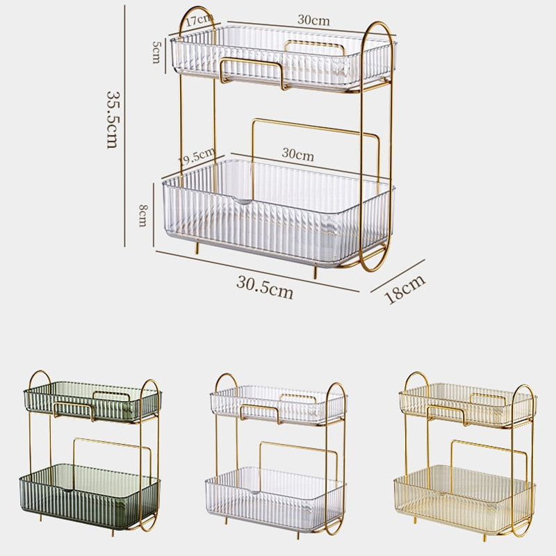 Golden Acrylic Beauty Organiser