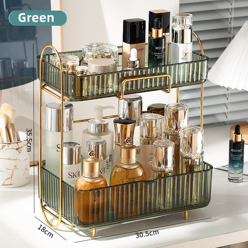 Golden Acrylic Beauty Organiser