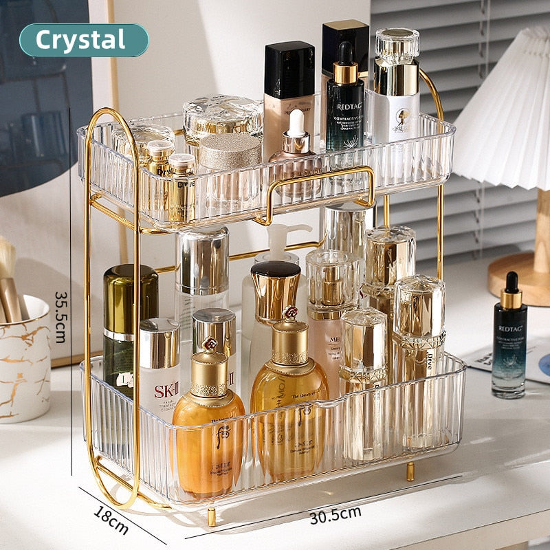 Golden Acrylic Beauty Organiser