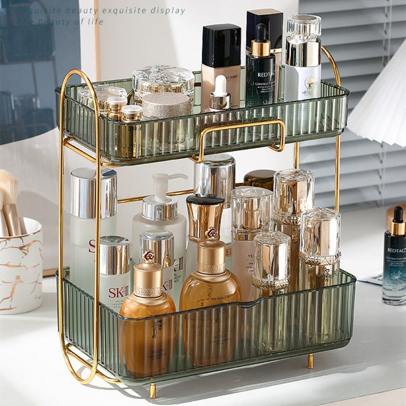 Golden Acrylic Beauty Organiser