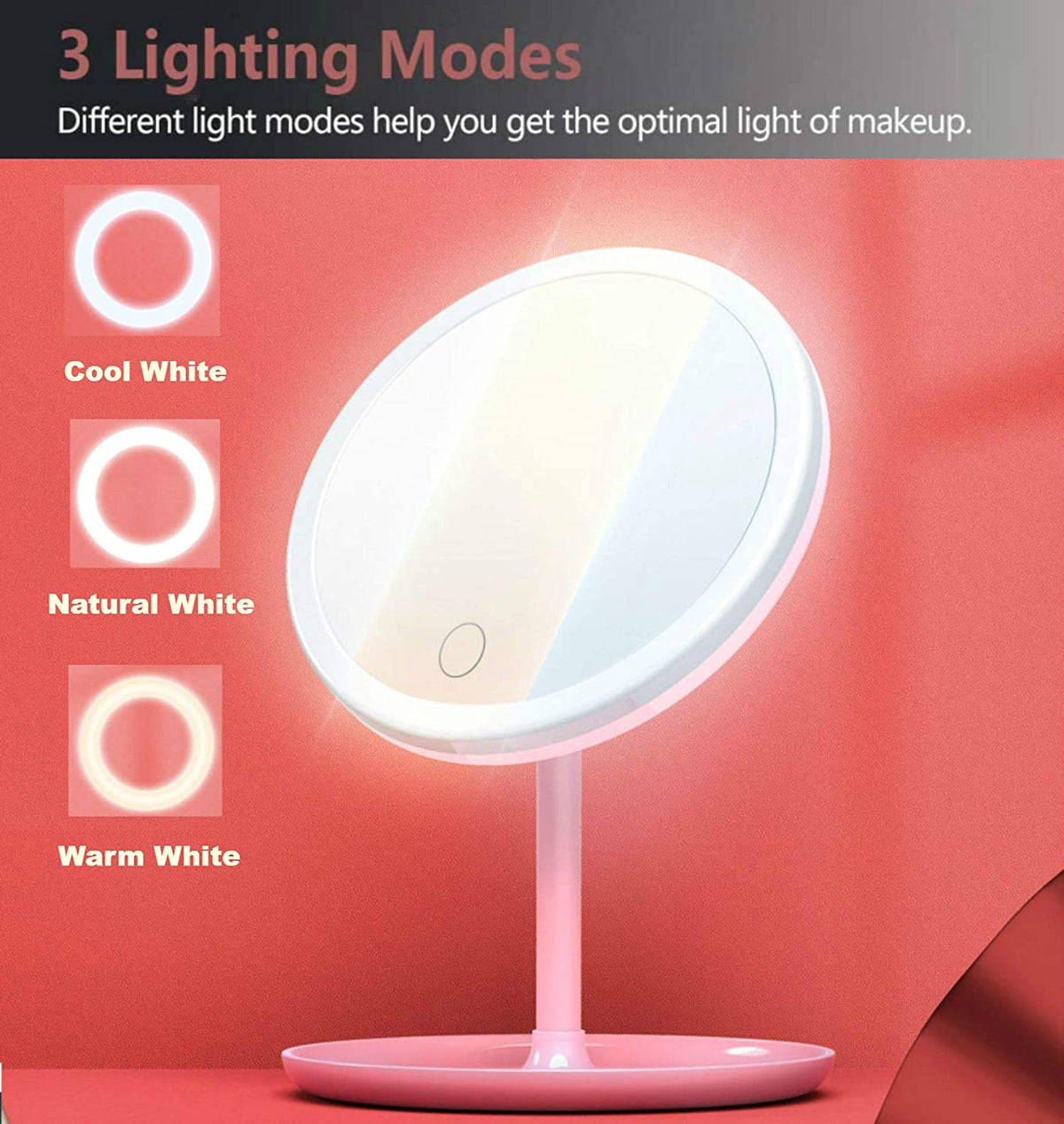 Rechargeable LED Makeup Vanity Mirror