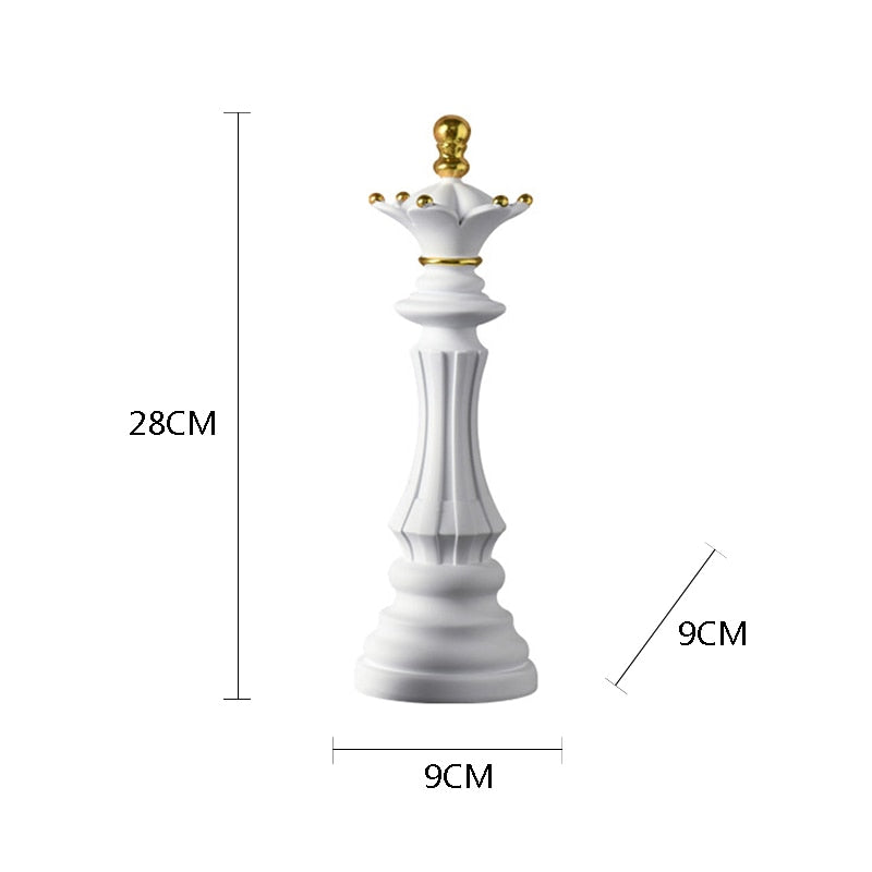 Resin Retro Chess Sculpture