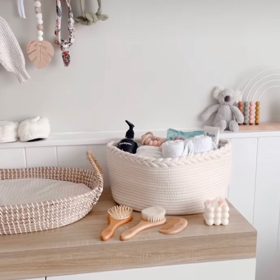 Rope Nappy Storage Basket/Caddy