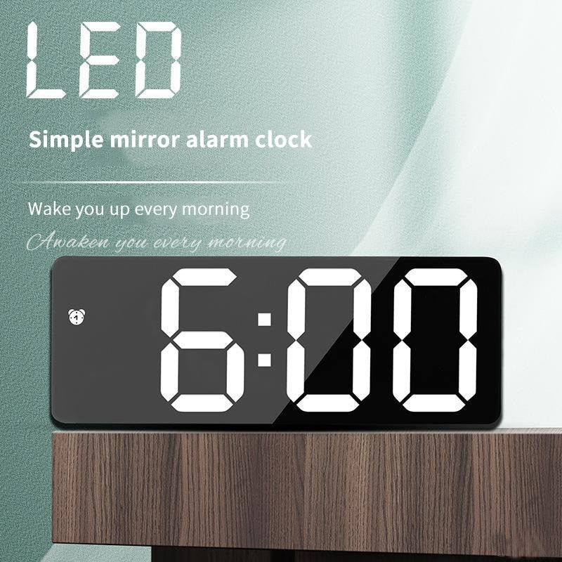 LED Mirror Digital Alarm Clock