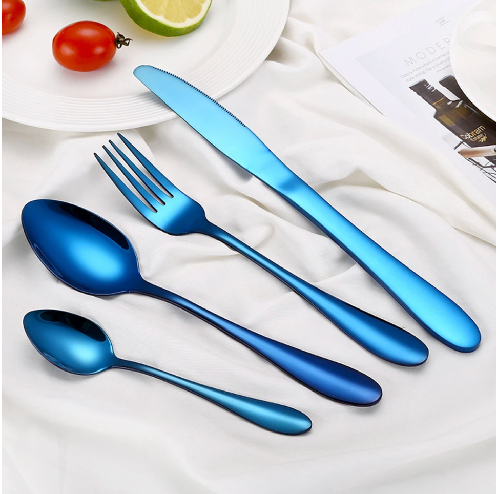 Blue Cutlery Set (4 Piece)