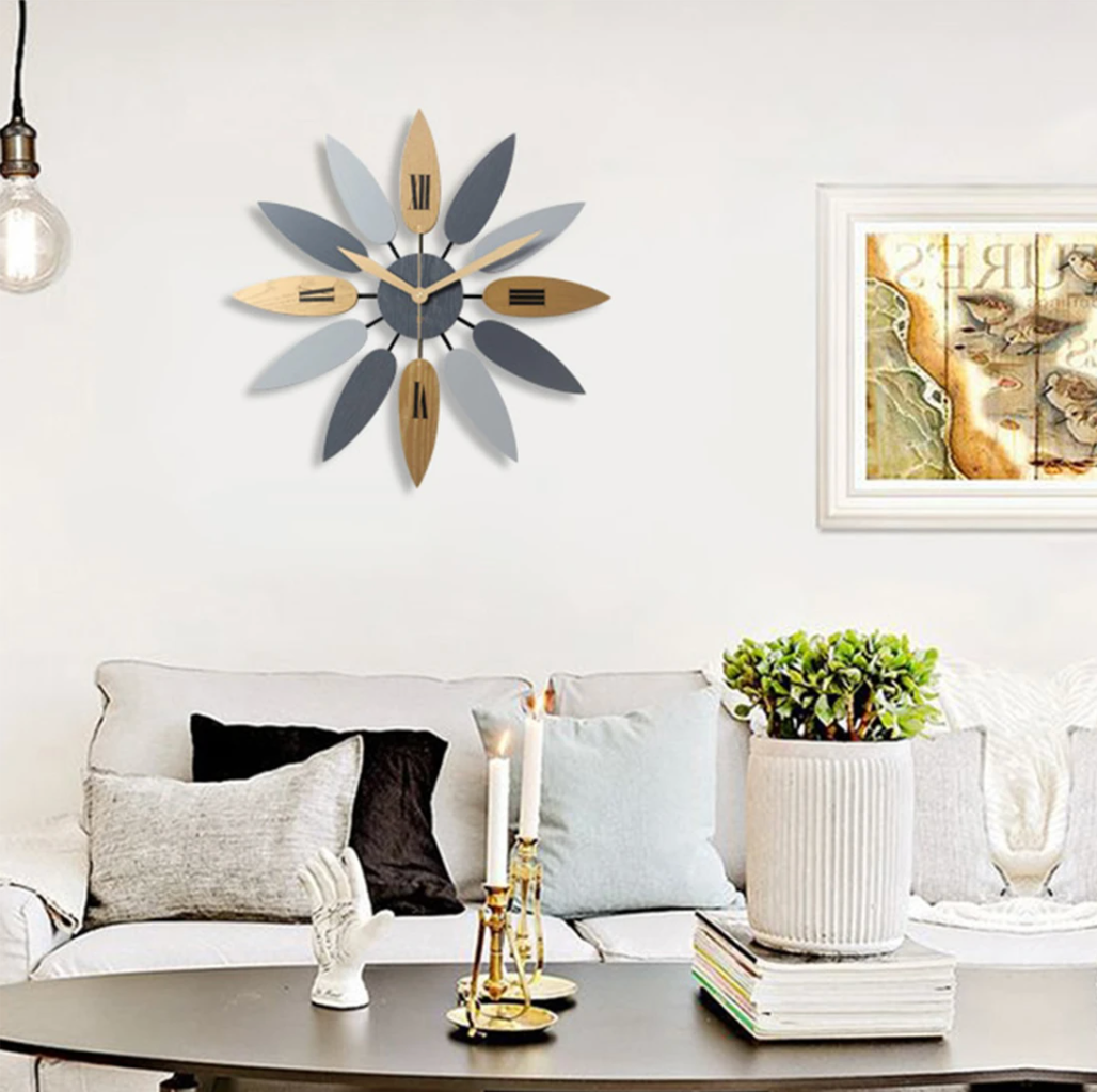 Leaf Style Modern Wall Clock