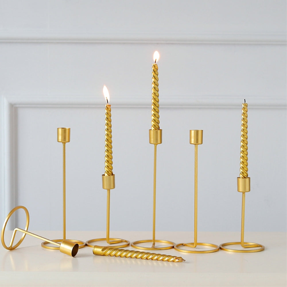 Golden Candle Holders