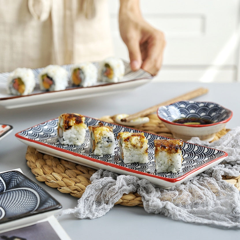 Itadakimasu Rectangle Serving Platters