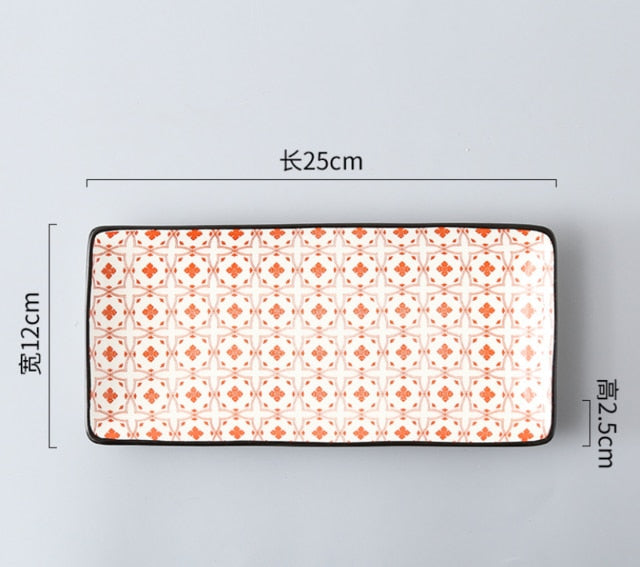 Itadakimasu Rectangle Serving Platters