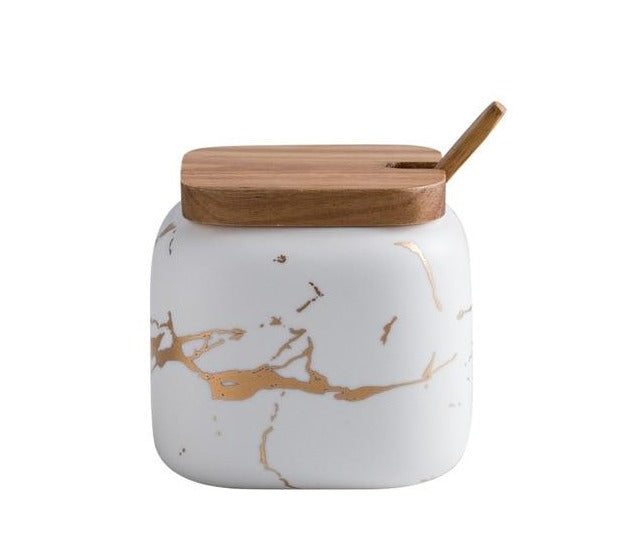 Marble Ceramic Seasoning Jars