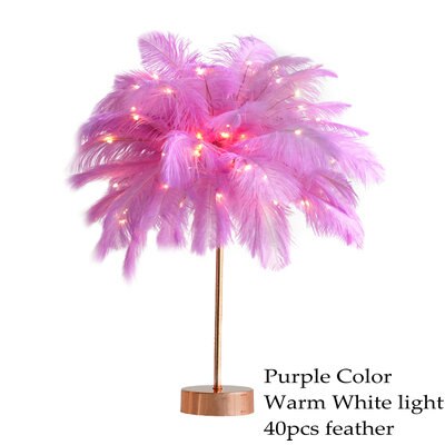 DIY Feather Table Lamp