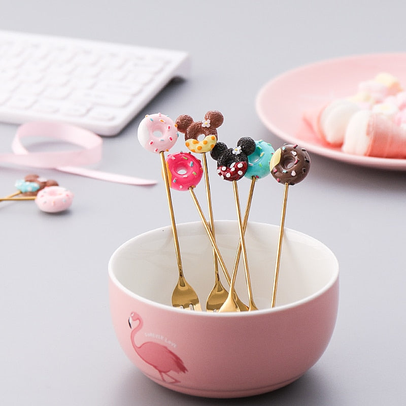 8 Piece Donut Dessert Cutlery