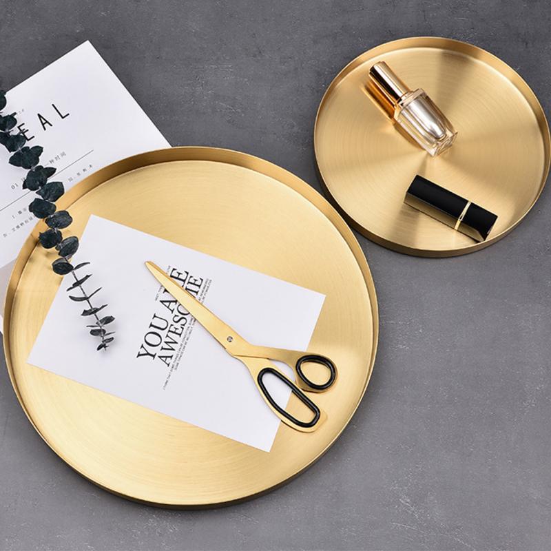 Round Golden Display Tray