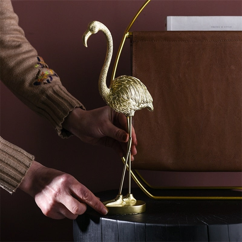 Gold Flamingo Decorative Ornament