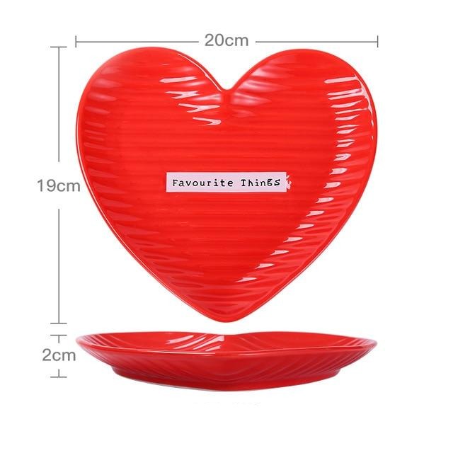 Heart Ceramic Plates